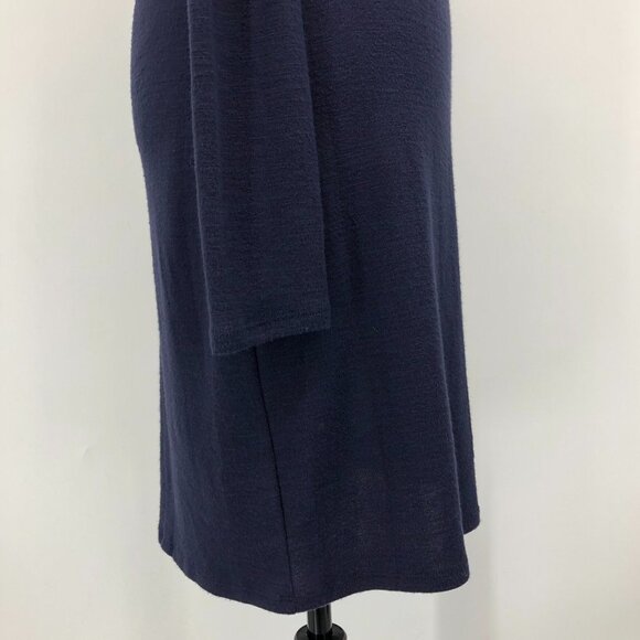 Aritzia Wilfred Free  Navy Blue Moulton Turtleneck sweater dress Open V-Back SP - Picture 11 of 15